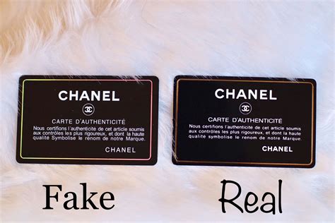 do fake chanel bags also have authenticity cards